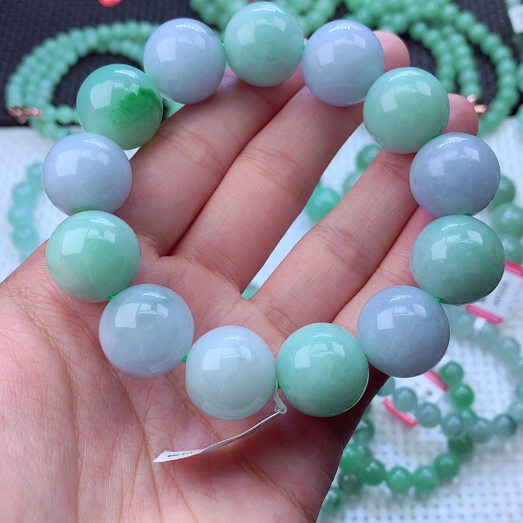 翡翠未镶嵌毛衣链卡18