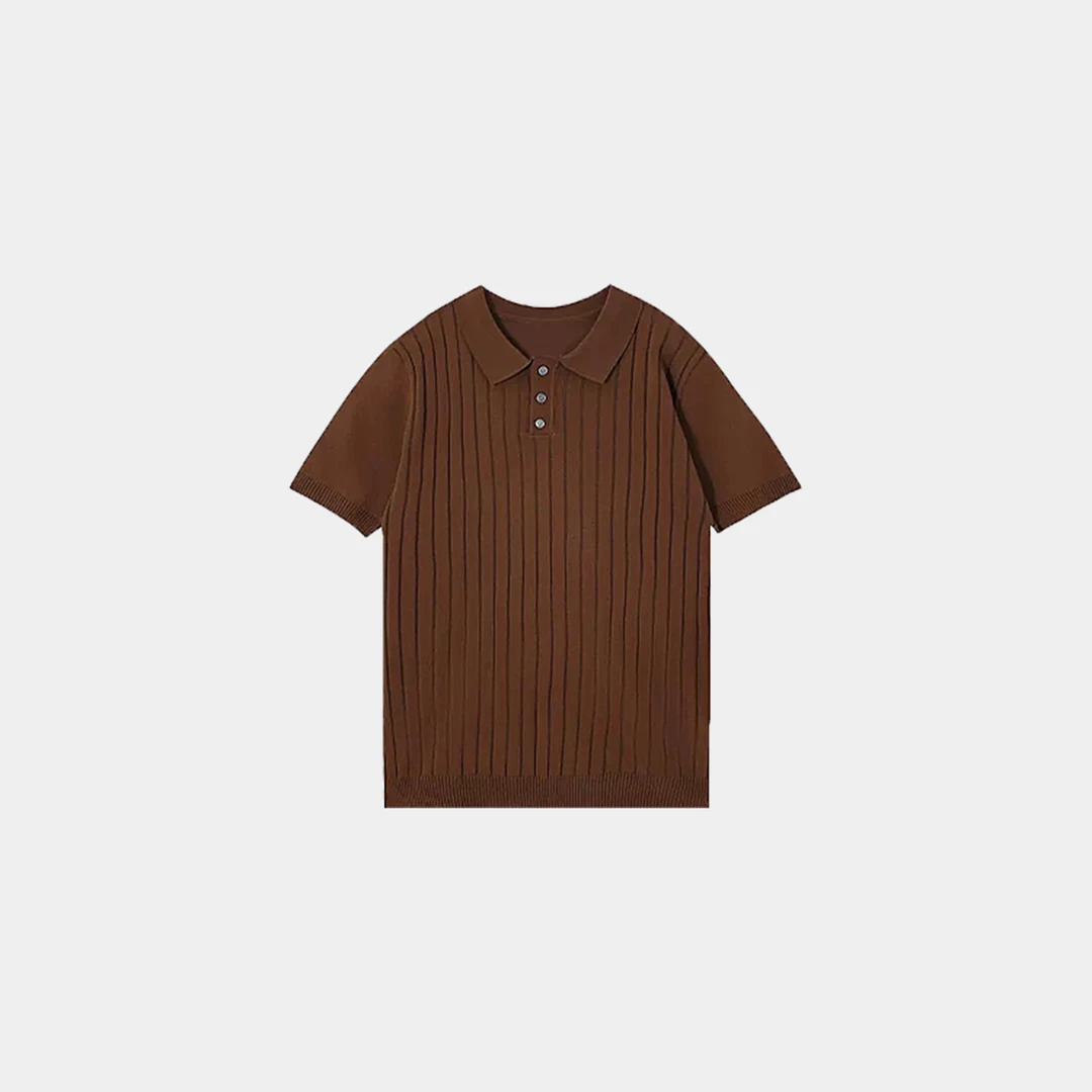 25n洋气短款时尚休闲百搭夏季纯色翻领针织衫（51A010402）