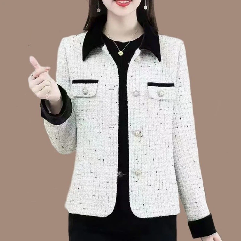 年轻妈妈小香风外套女春秋款2023新款气质高级感爆款早春短款上衣