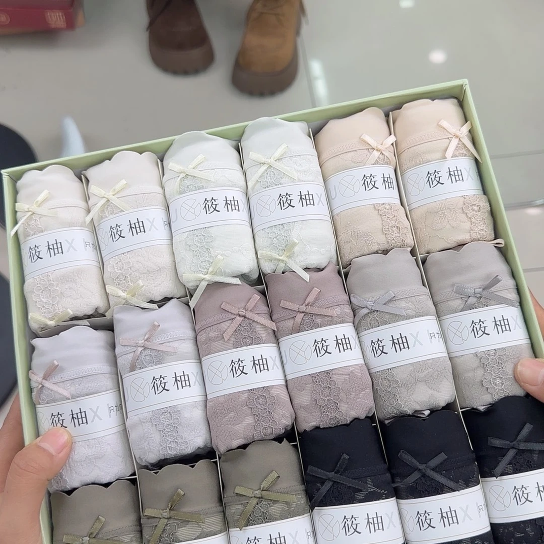三醋酯纤维蕾丝内裤3条福利