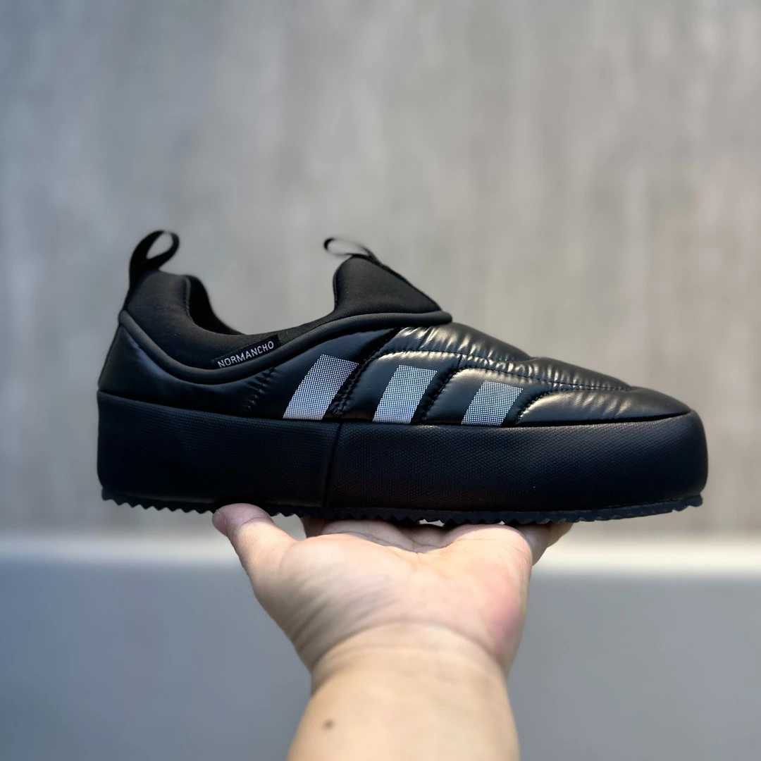 2025冬季新款男士加棉一脚蹬羽绒布面休闲鞋男款轻便潮流时尚保暖