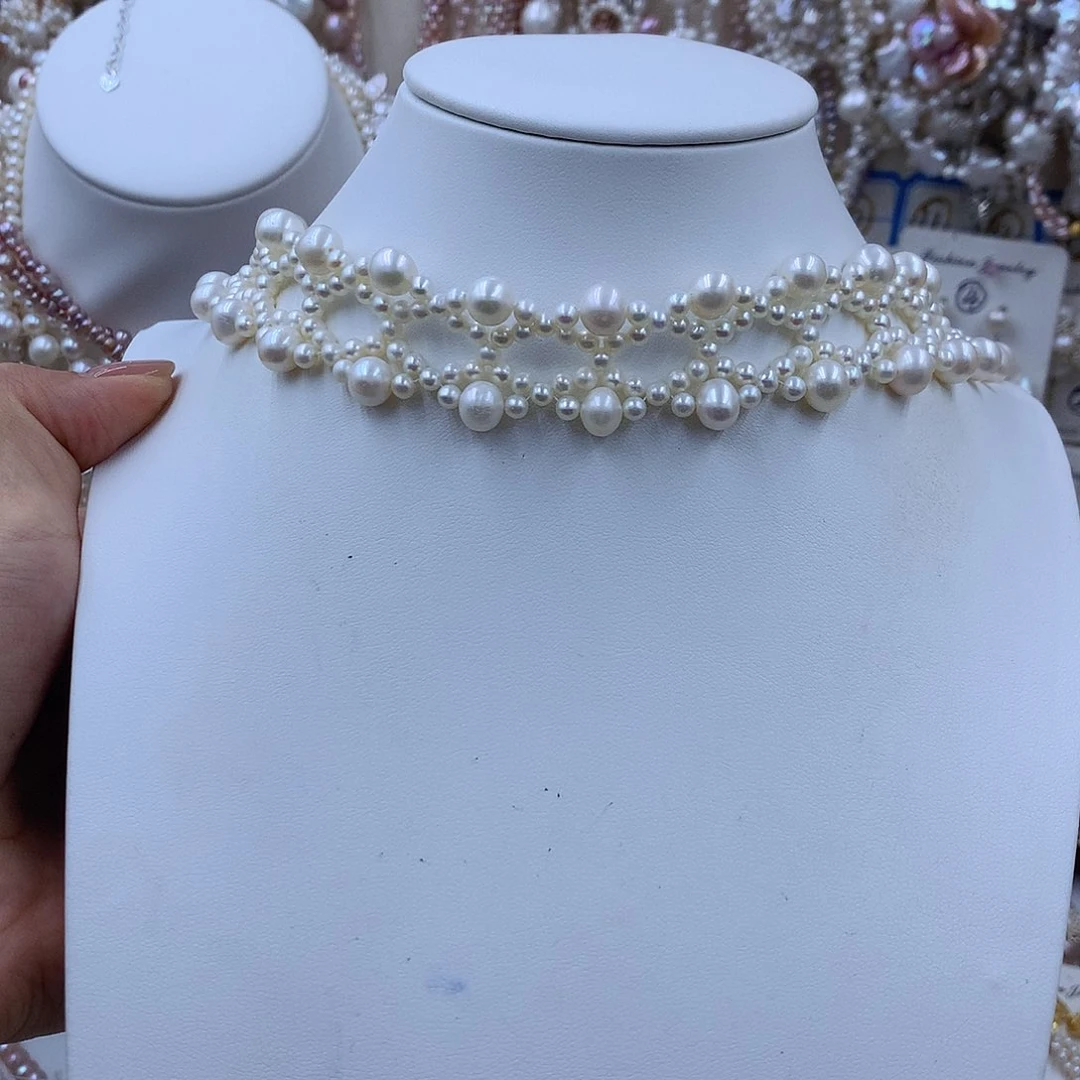 项圈银S925镶嵌淡水珍珠鹿***1