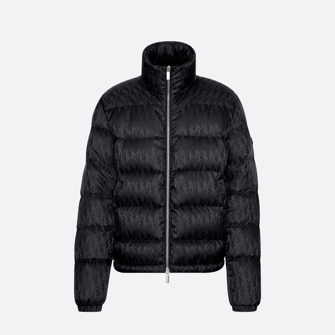 95新 DIOR/迪奥 黑色满印羽绒服 54码/95新/公价27000 瑕疵如图