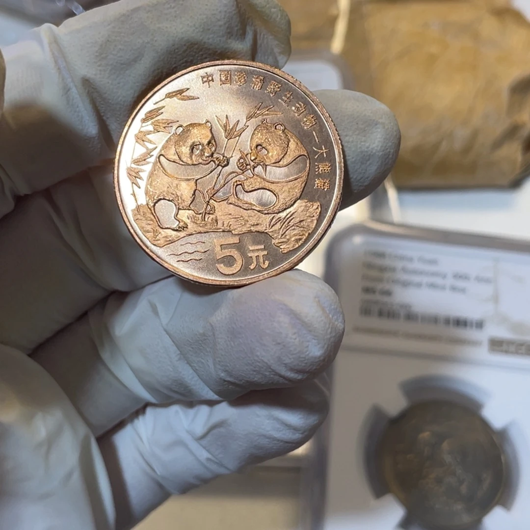 其他普通金属大熊猫纪念币双镜面一枚