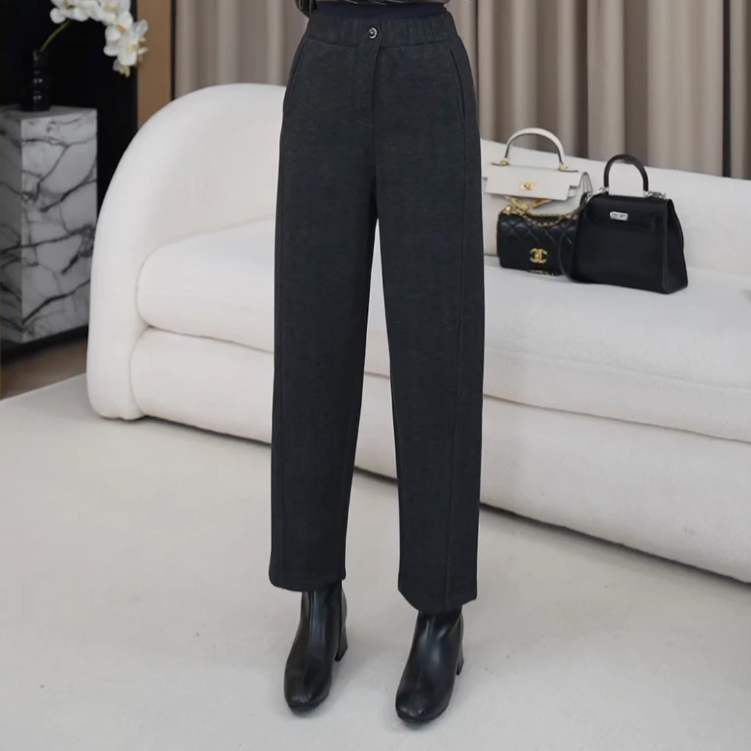 【年糕裤】软糯糯加厚锥形裤女九分西装裤子