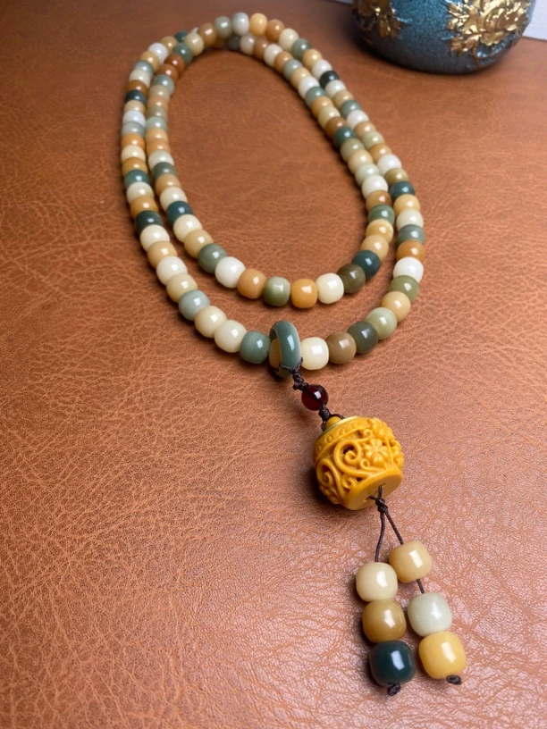 干磨菩提精工9x10x108颗男女脖挂手链-575012