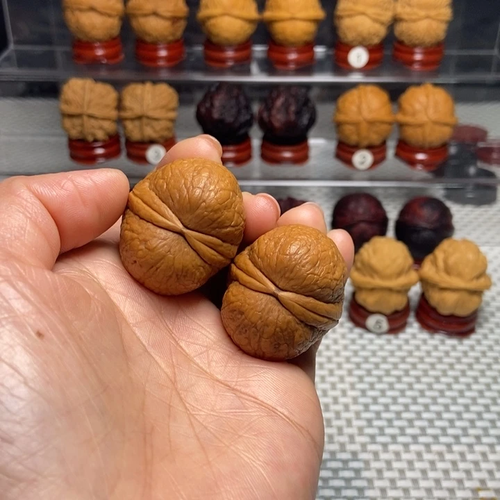 文玩核桃把件30仙鹤顶