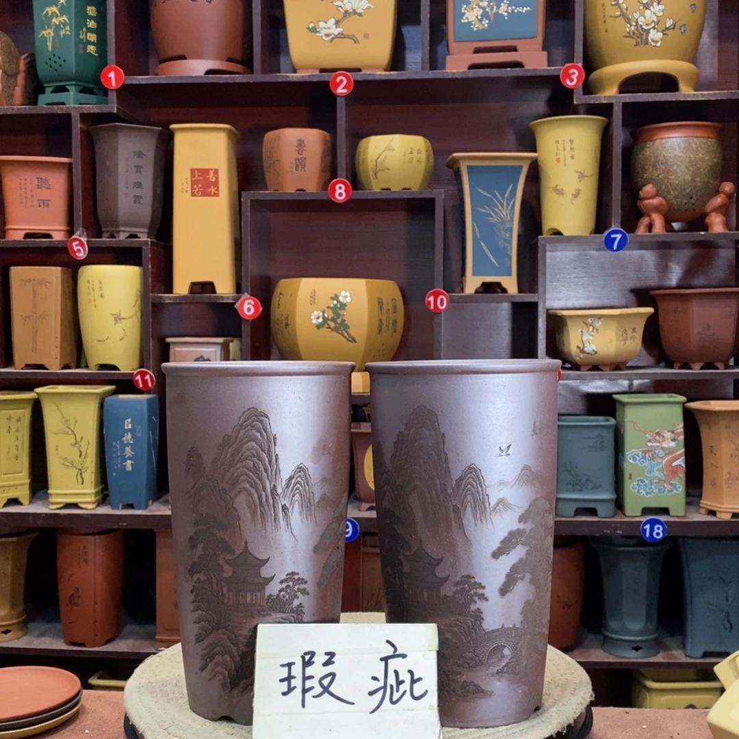 紫砂花盆紫砂花盆