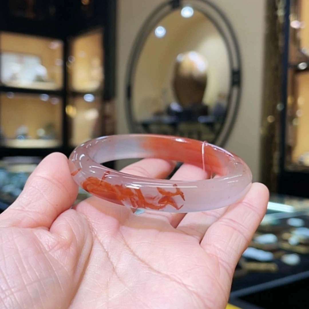 【闪购商品】南红玛瑙手镯未镶嵌56.8#38.7g