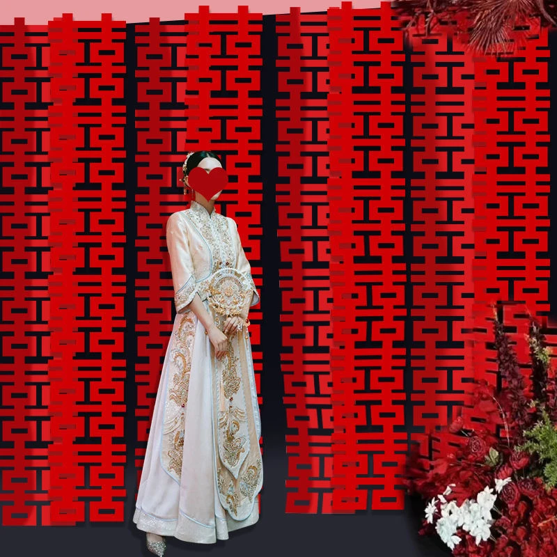 高级感新款长条喜字结婚房间装饰必备品立体喜字拍照摄影道具全套