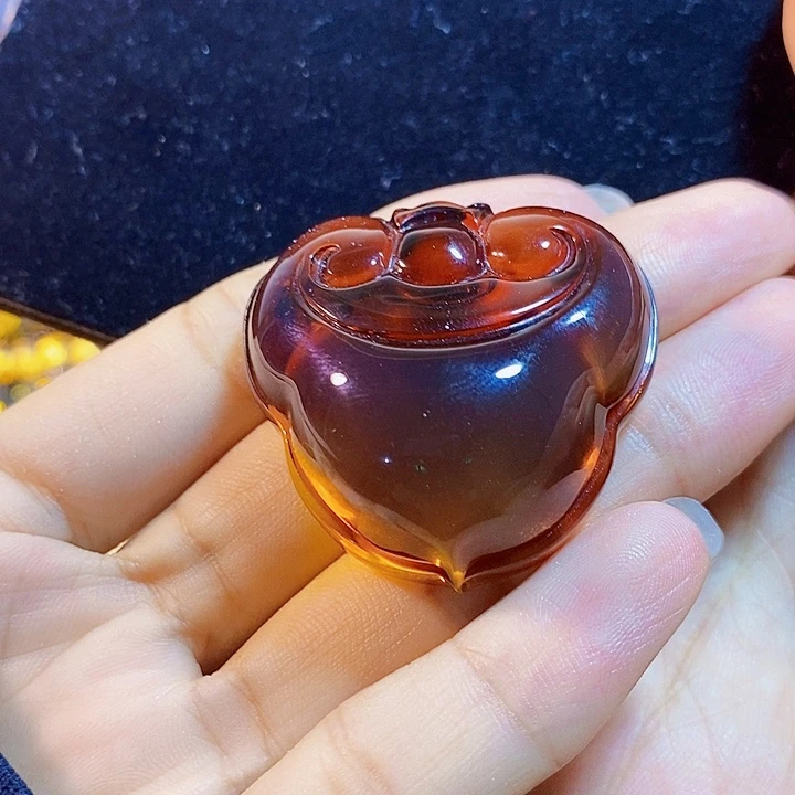 蓝珀未镶嵌珠宝奇石墨西哥红蓝如意