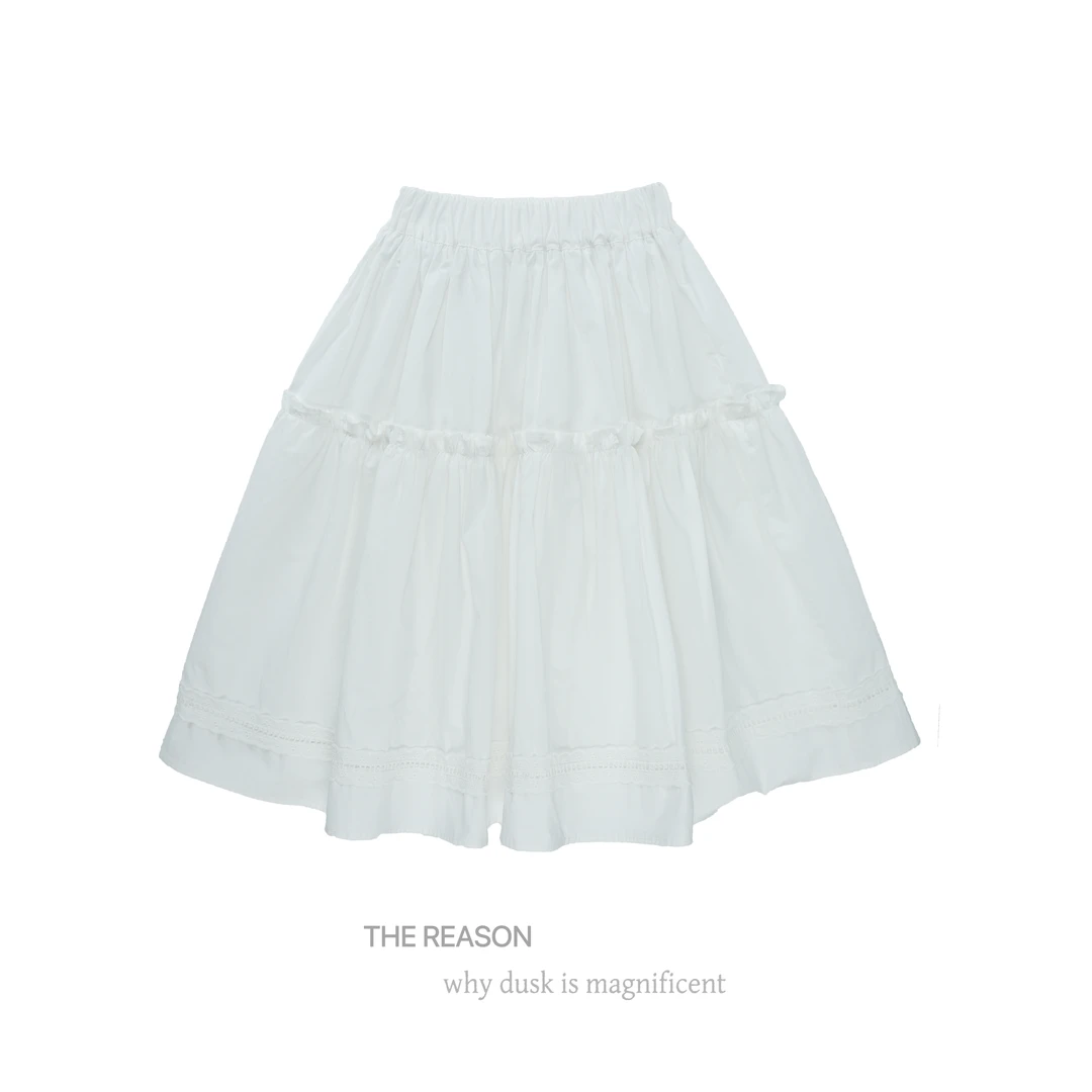 【仲夏手稿】文艺风拼接花边裙          kk910