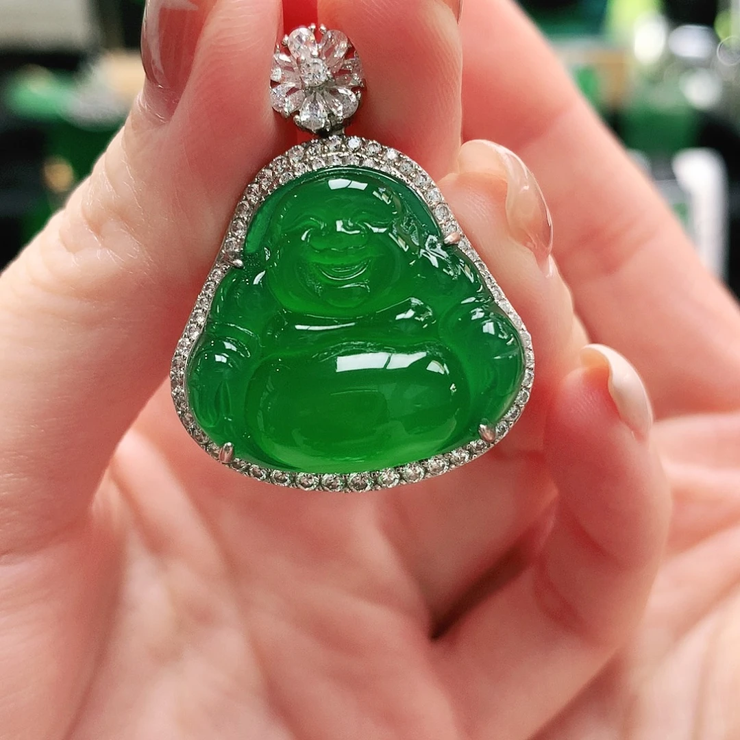 玛瑙/玉髓银S925镶嵌吊坠