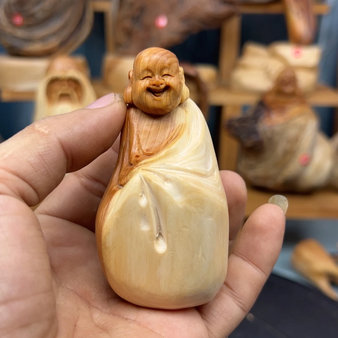 木Z*W崖柏木摆件手把件