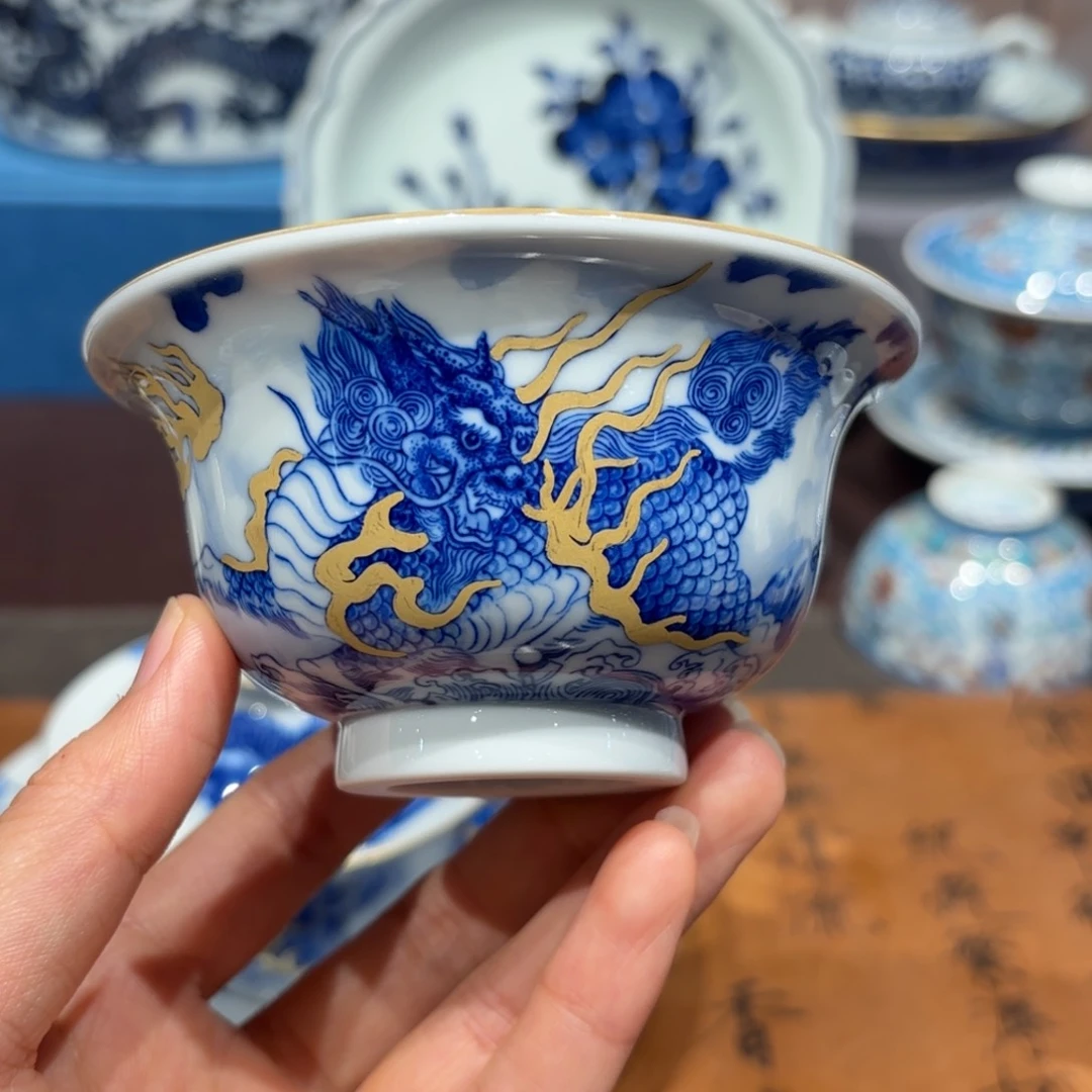 瓷片手工手绘陶瓷茶具