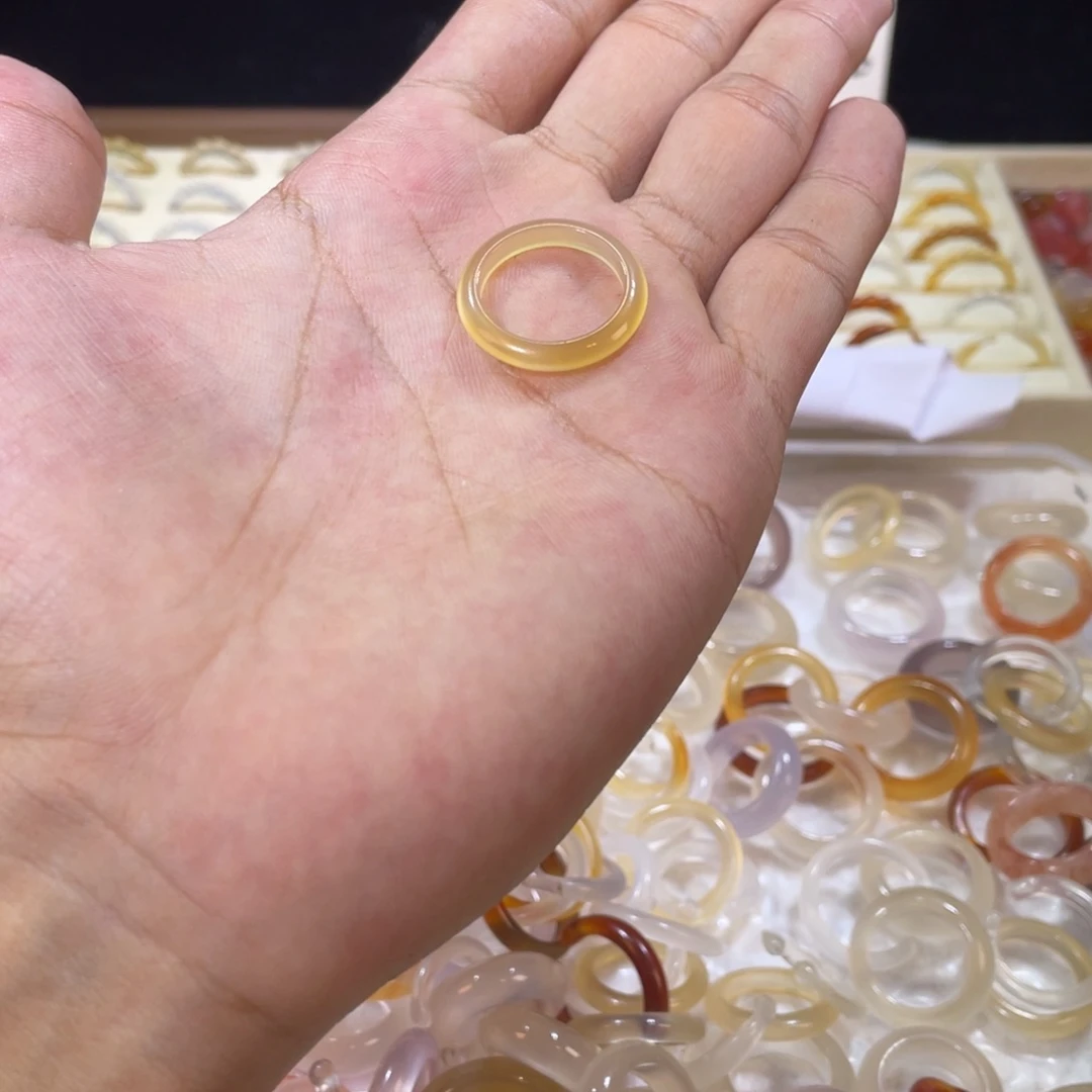 玛瑙/玉髓戒指合金3号港14.5