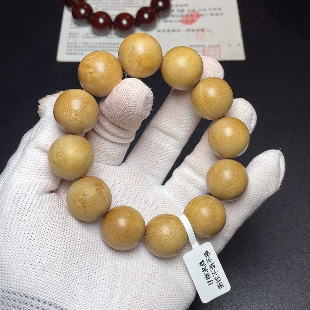 檀香木手串/手链2.0老山檀香瑕疵珠