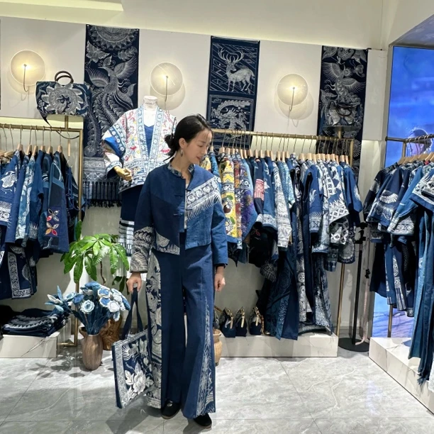 苗族非遗蜡染风格民族风上衣外套
