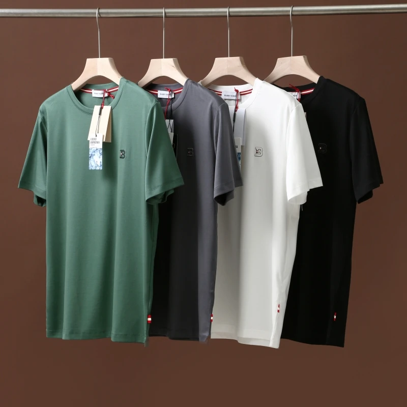 80支双丝光匹马棉！ 轻奢级夏季男士高端商务休闲圆领短袖TM潮衫