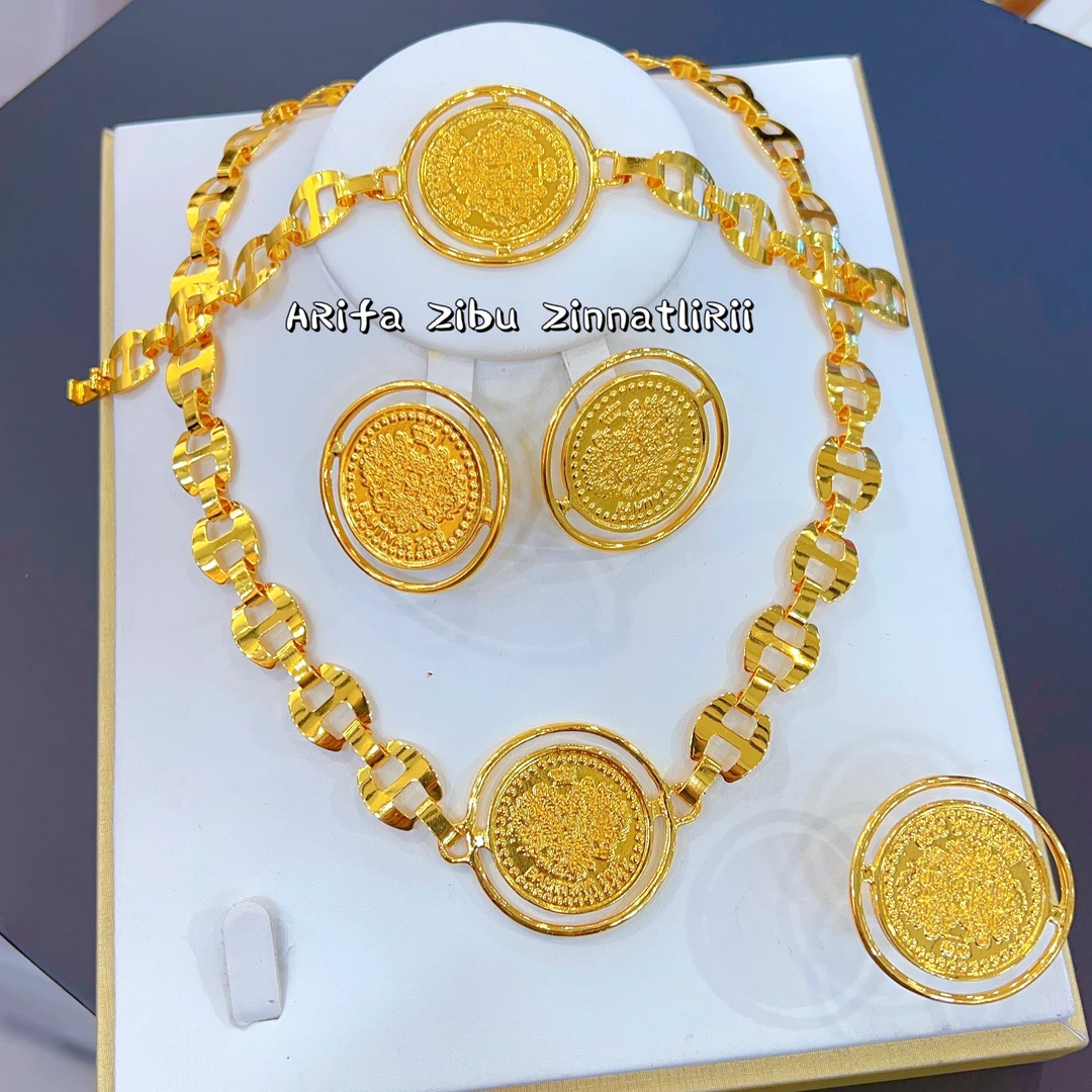 铜合金项链 新款时尚大方百搭气质个性欧美风四件套精美