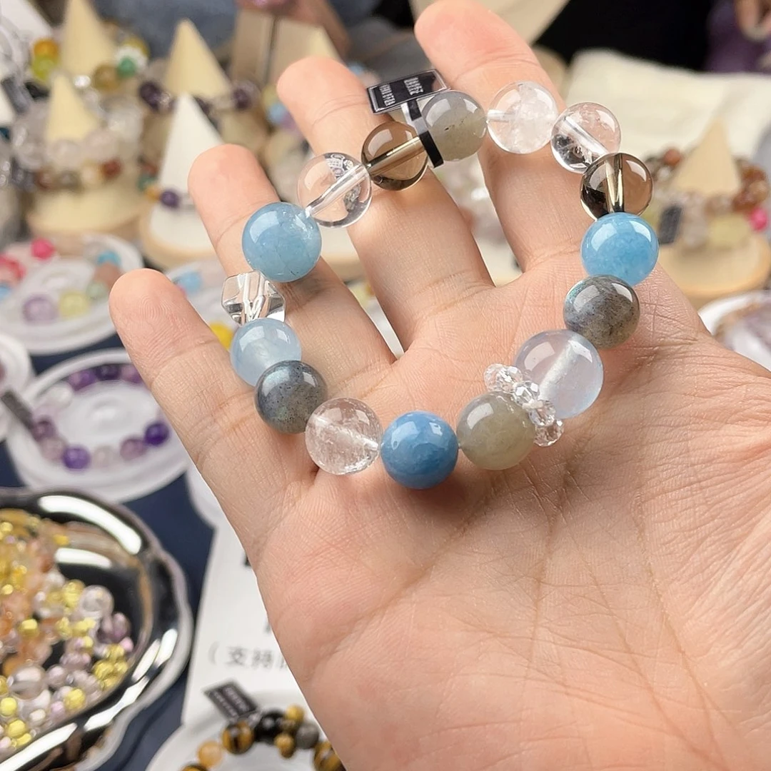 银S925镀金镶嵌手链水晶