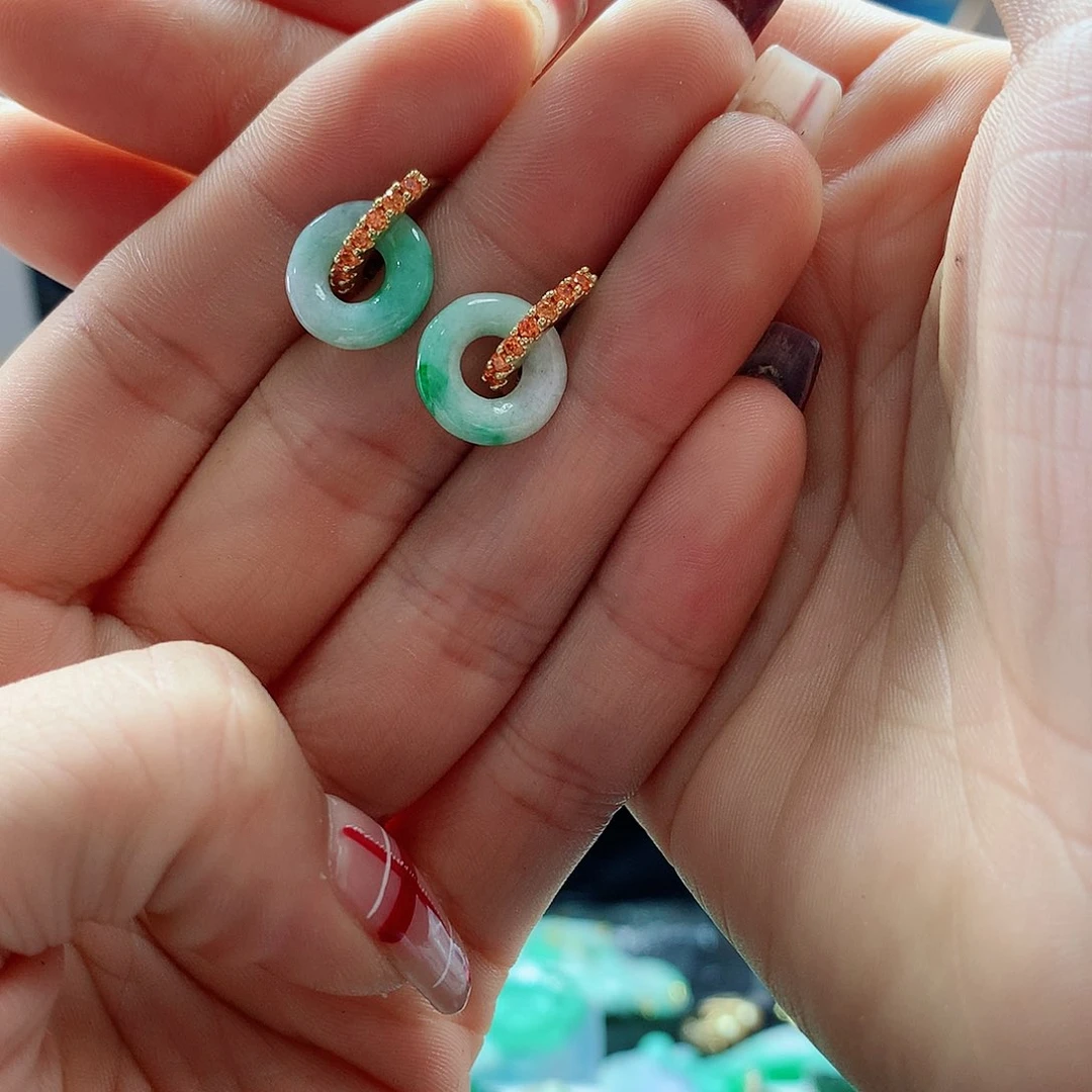 【闪购商品】翡翠耳饰未镶嵌，