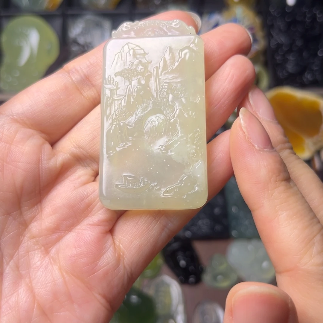 蛇纹石玉未镶嵌吊坠(不含链)