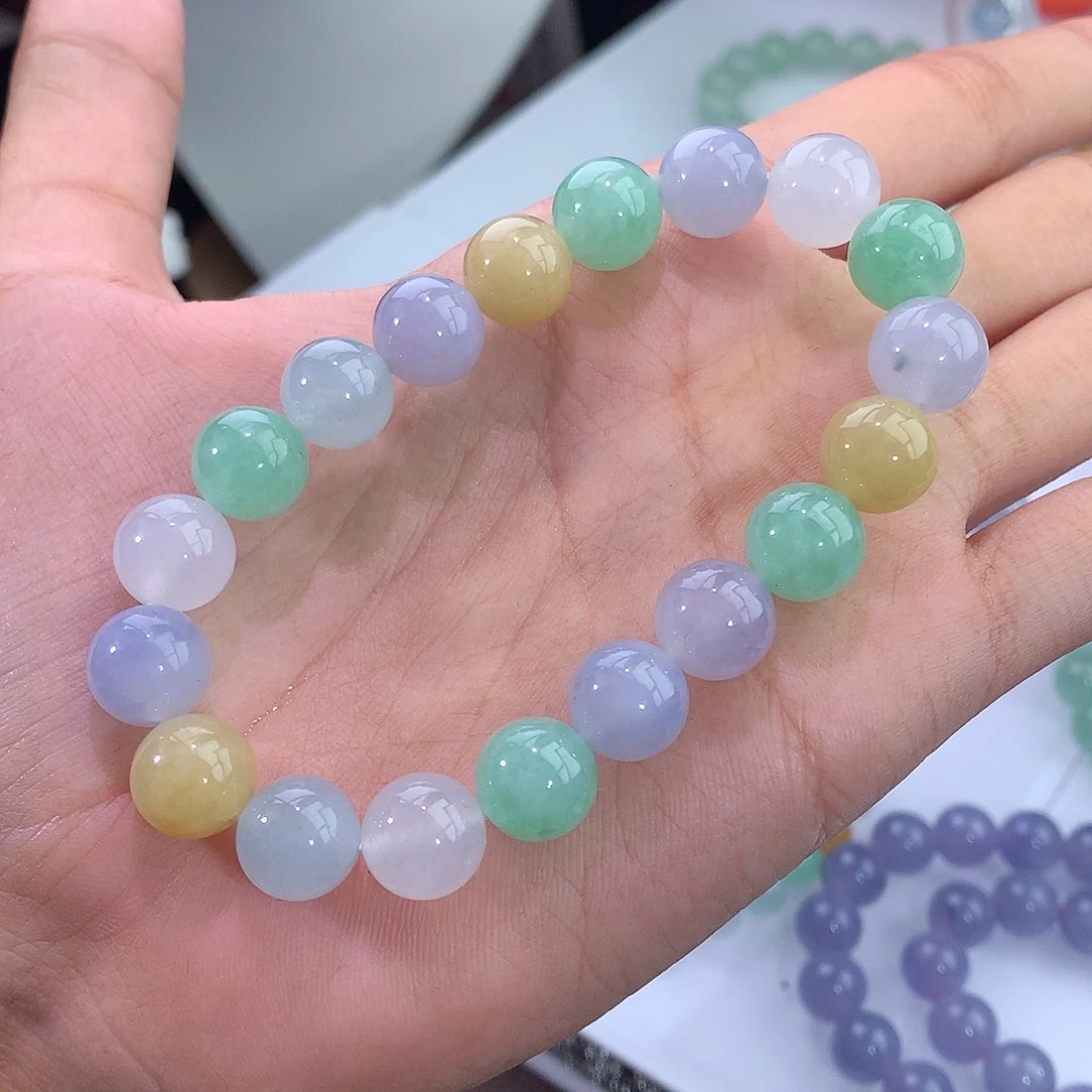 未镶嵌手链翡翠冰多宝手串