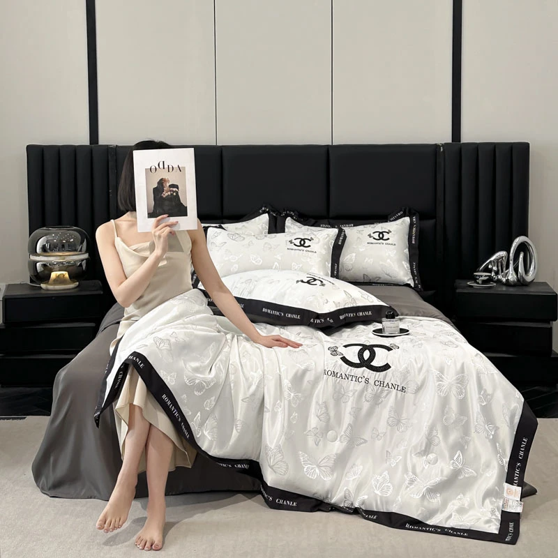 2025新款小香风水洗真丝亮丝提花绣花夏被夏凉被空调被四件套