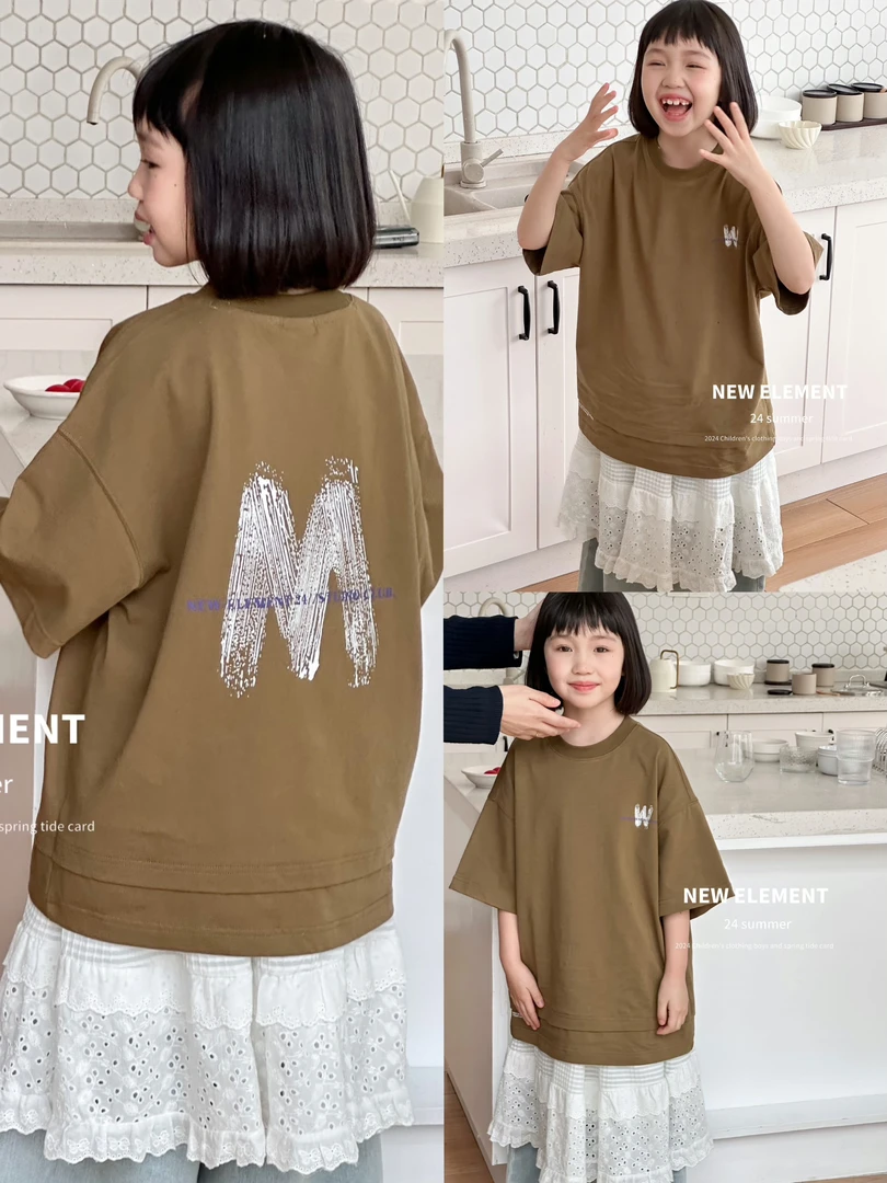 直接下单24011M字母短袖.特价不退换