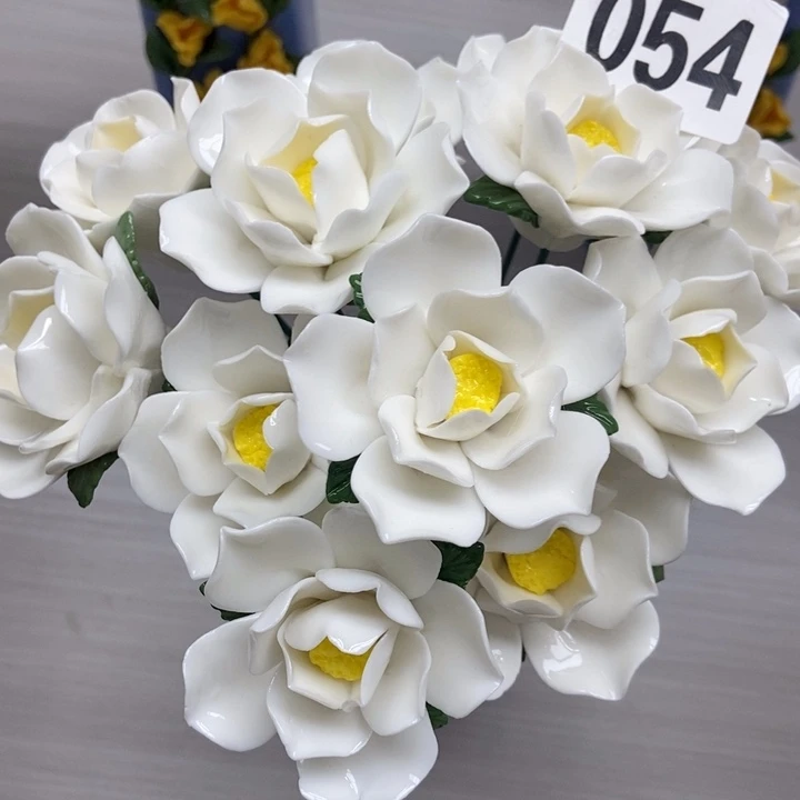 陶瓷手工制作陶瓷花4朵