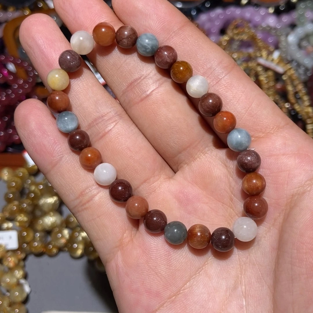 水晶手链未镶嵌油画彩兔毛7m