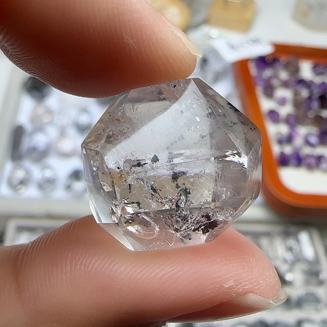 珠宝半成品水晶未镶嵌闪灵小流沙