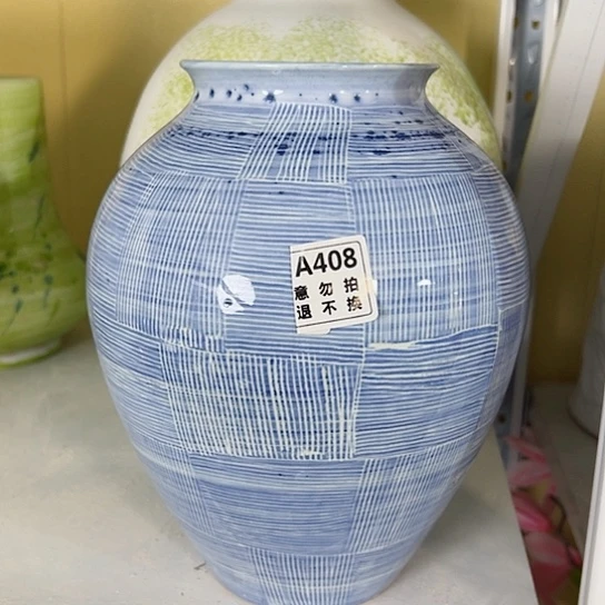 瓶高24口8。陶瓷花瓶摆件。408