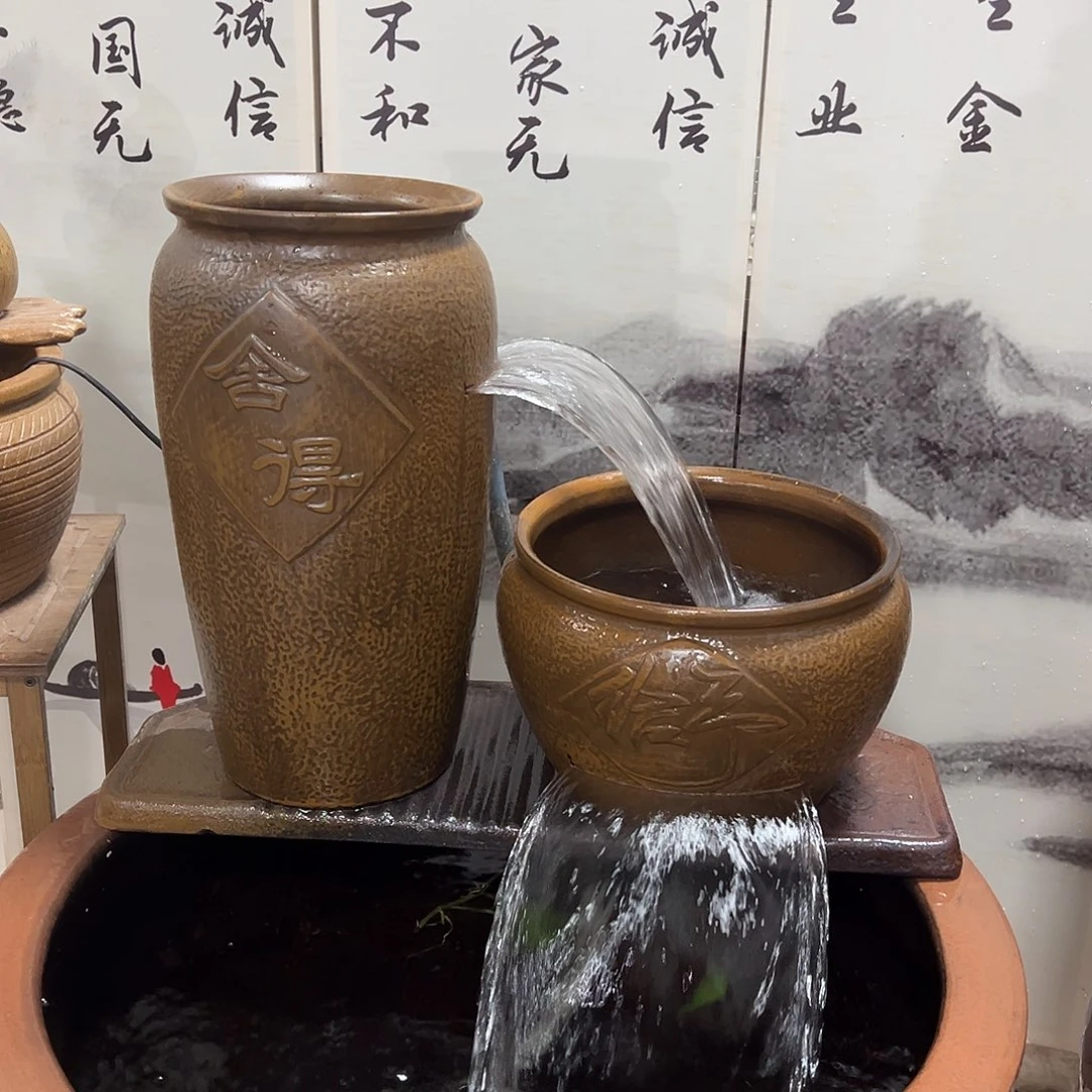 紫砂花盆h****生流水罐带40瓦泵弯头软管。底部中间进水