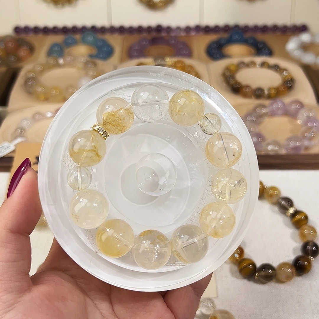 合金水晶手链胶花搭阿塞