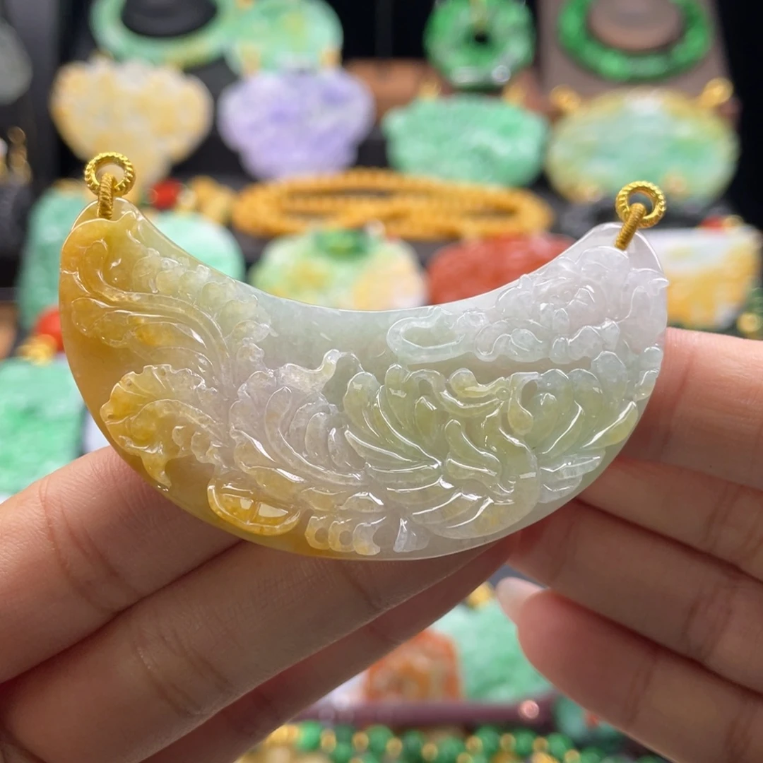 翡翠未镶嵌颈饰代编织