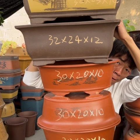 花盆紫砂特价包邮送盒子