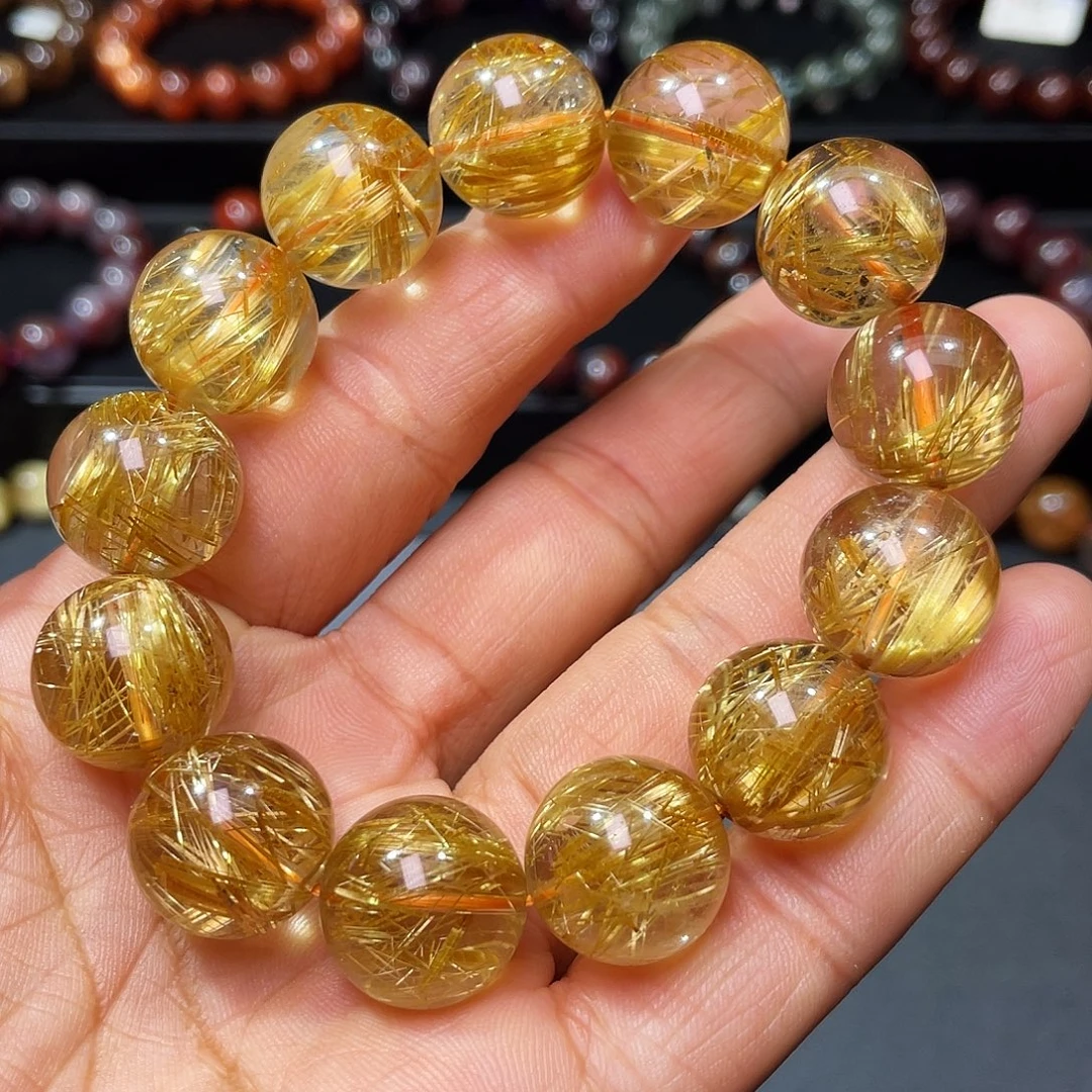 手串未镶嵌水晶钛晶大颗粒