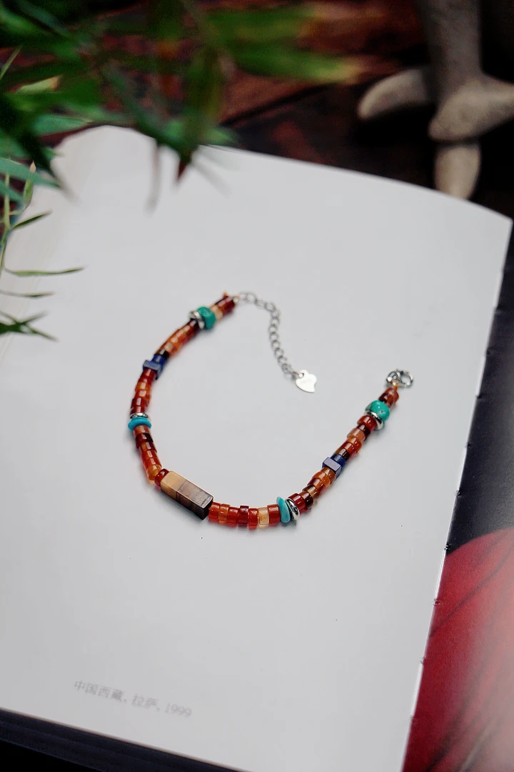 【冬日暖阳】玛瑙s925银手串手链藏式民主风原创设计
