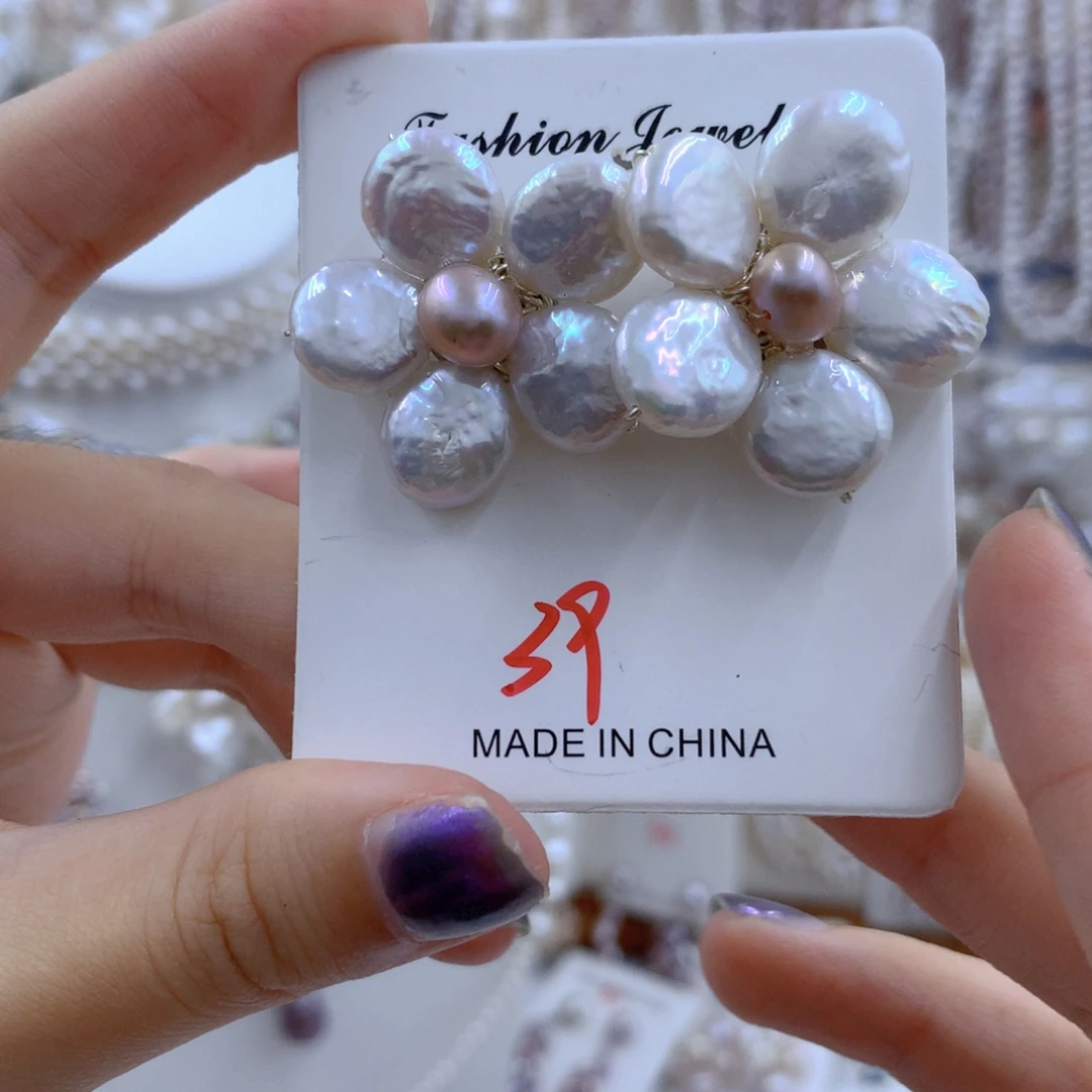 颈饰银S925镶嵌淡水珍珠