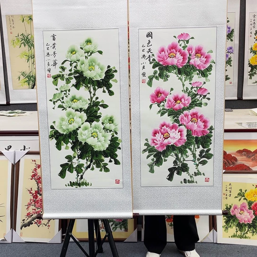 国画手绘手写作品