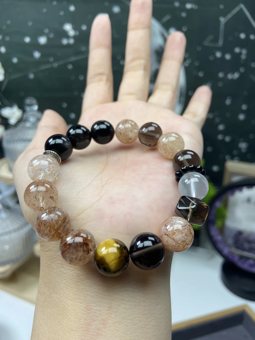 高品质黑金超七多宝手链BD107