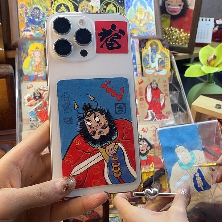 孤品朱砂奎爷避避挡挡福福背贴