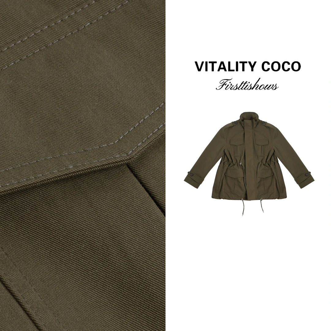 VITALITY COCO·LW系列新款派克外套设计感口袋抽绳气质外套-2411