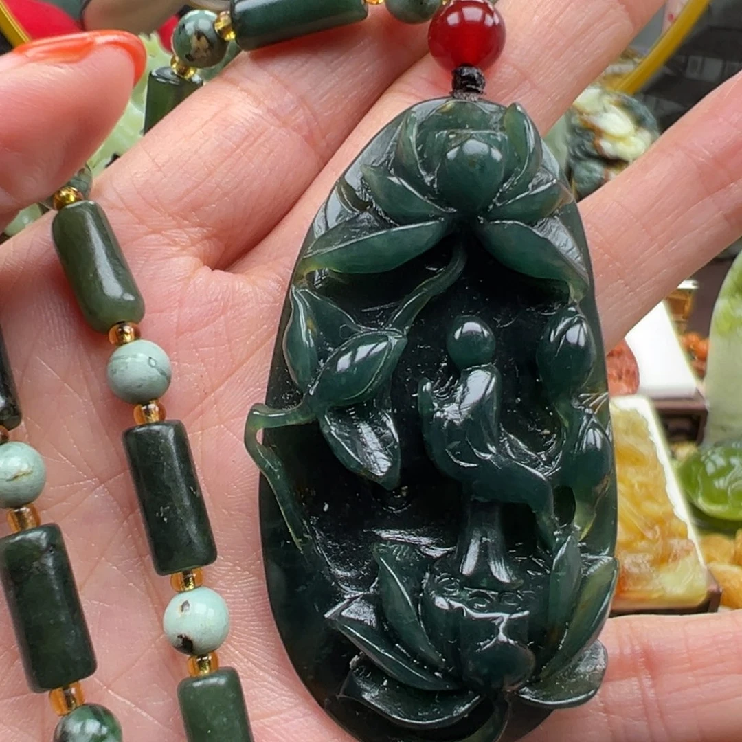 岫玉未镶嵌挂件挂件