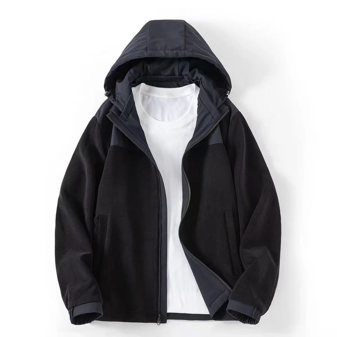 男士连帽夹克秋冬季商务休闲外套