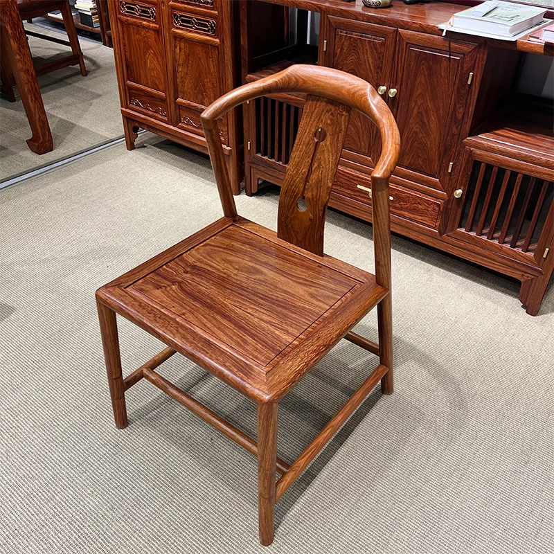 刺猬餐椅新中式会客椅围椅家用简约副椅小茶椅书桌椅书房实木椅