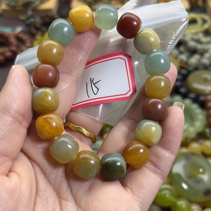 未镶嵌蛇纹石玉手链