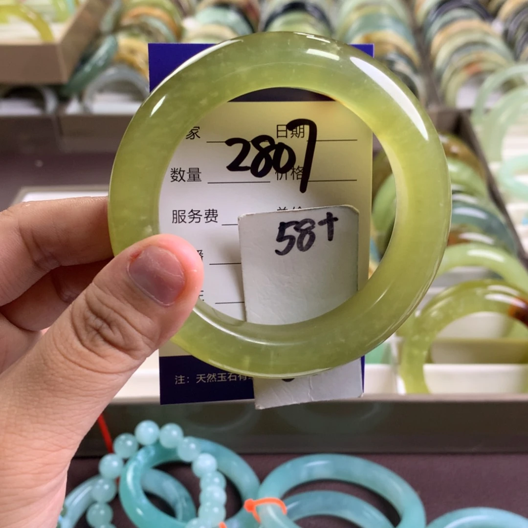 蛇纹石玉未镶嵌手镯2807